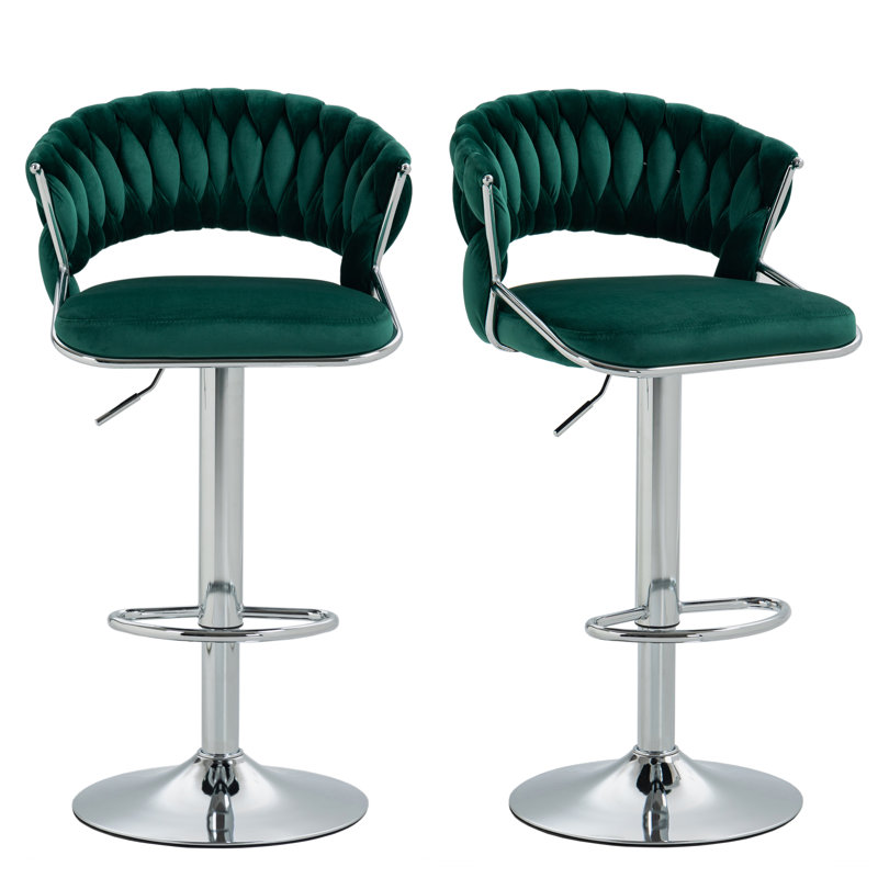 Everly Quinn Swivel Adjustable Height Bar Stool & Reviews Wayfair